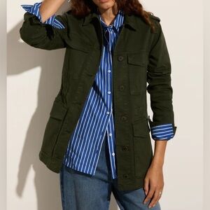 NWT Baukjen Drake Jacket Size US 12 UK 16 Dark Khaki Green
